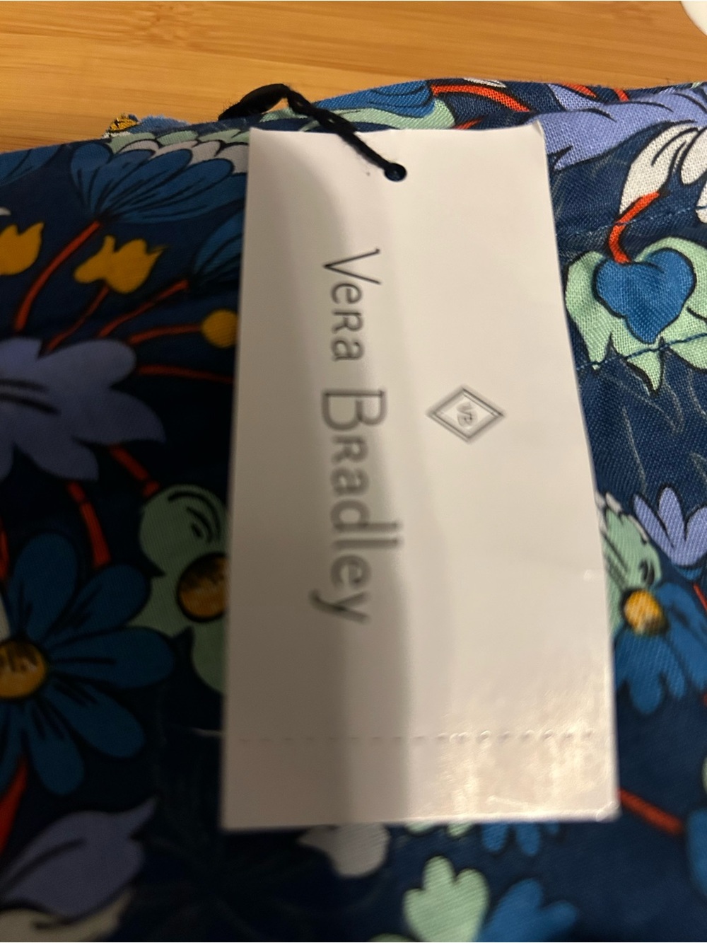 Vera Bradley NWT Diddy bag “floral burst” w/plastic lining & drawstring closure - Picture 9 of 12